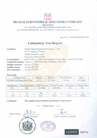 BS1139 steel tube laboratory test report